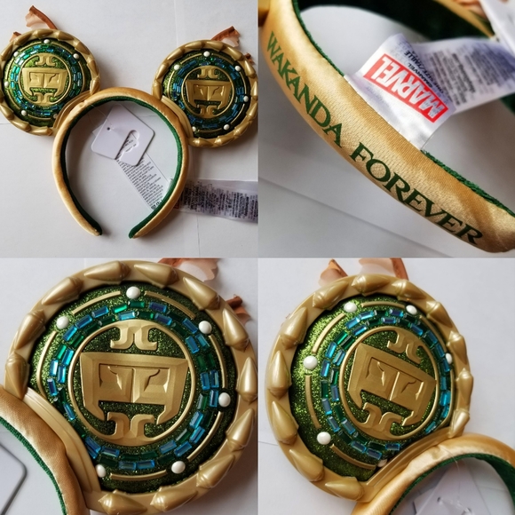 ❗ Marvel Green Gold Wakanda Forever Mickey Ears❗ - Picture 2 of 2